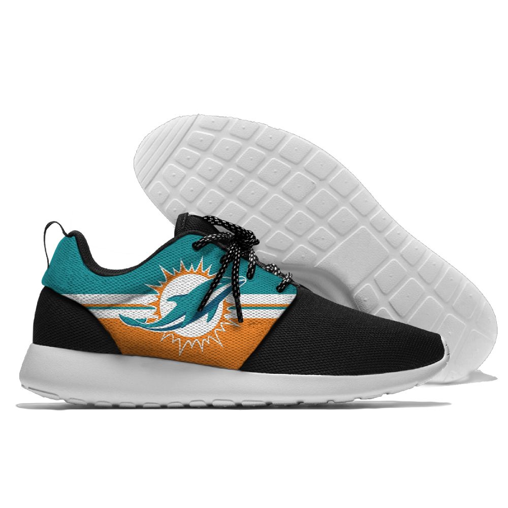 Women's NFL Miami Dolphins Roshe Style Lightweight Running Shoes 006